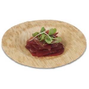 Round bamboo plate