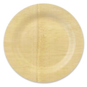 Round bamboo plate