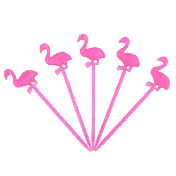 Plastic flamingo pick